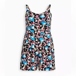 Torrid Her Universe Disney Alice In Wonderland Tea Party Romper